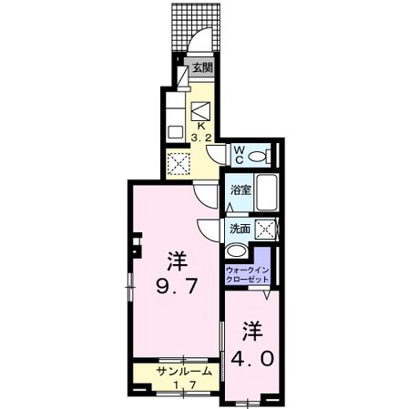 南松本駅 徒歩15分 1階の物件間取画像